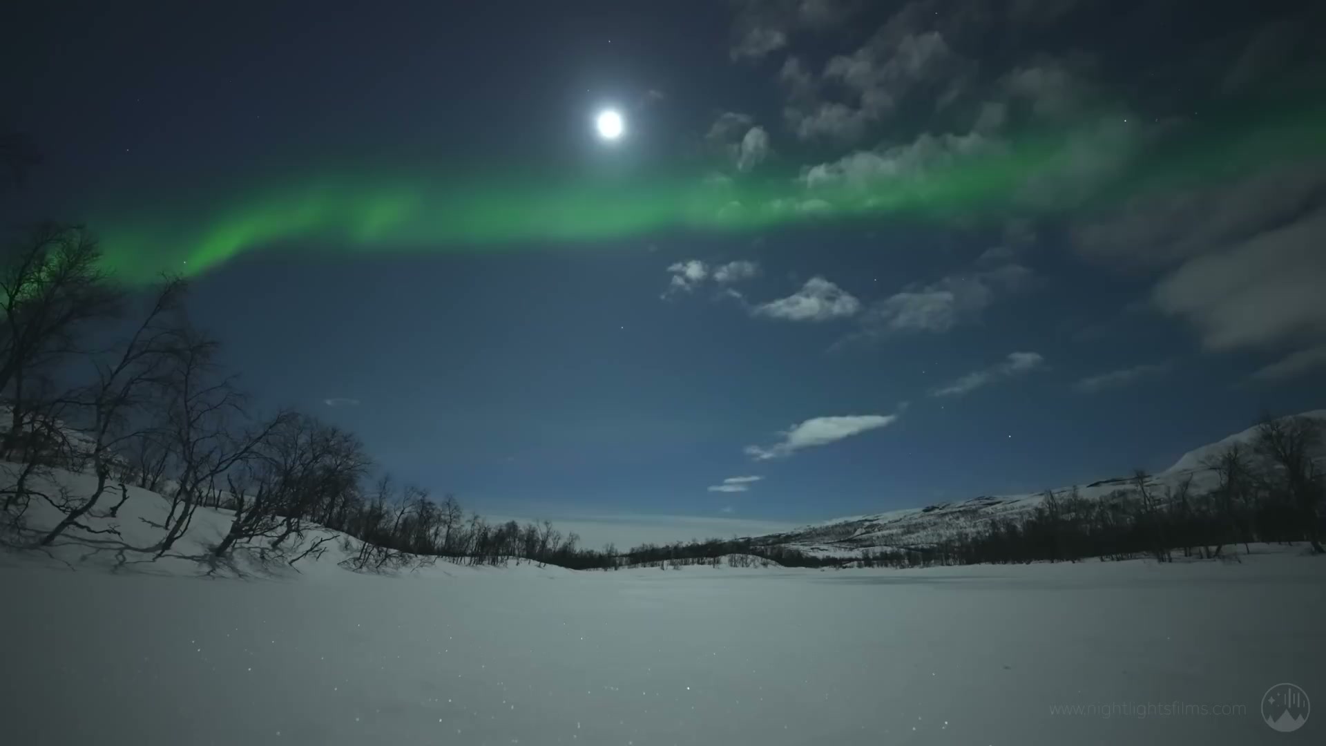 Northern Lights scene illustration